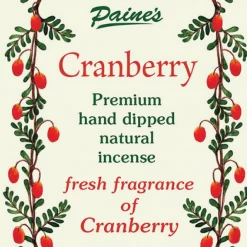 Paine's Incense Cranberry Scented Long Stick Incense Incense & Accessories