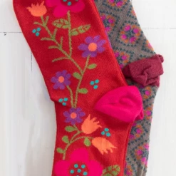 Natural LIfe Coral Dusty Teal Socks Set
