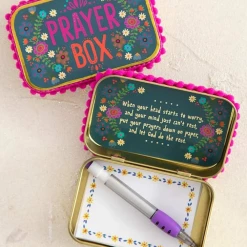 Natural Life Slate Blue Your Head Starts To Worry ~ Prayer Box