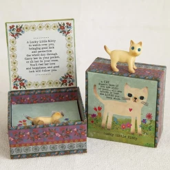 Natural Life Lucky Little Kitty ~ Lucky Charm Box Gift Set