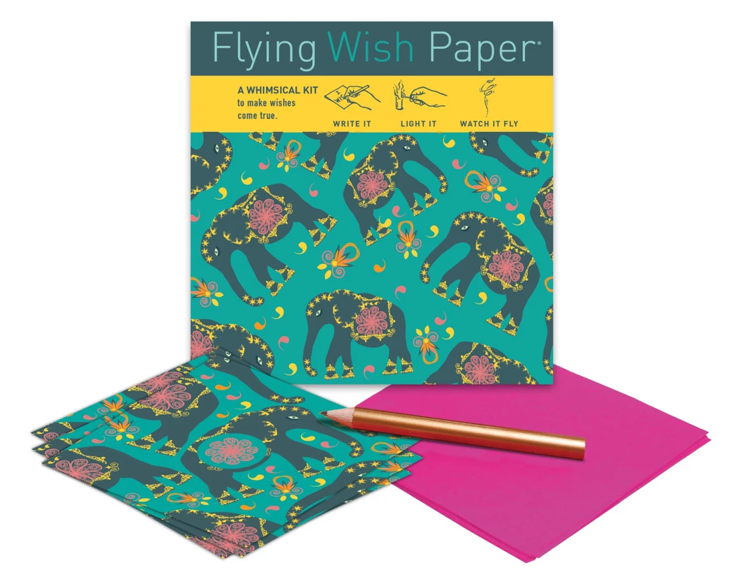 ELEPHANTS Mini Flying Wish Paper Kit 4 ELEPHANTS Mini Flying Wish Paper Kit