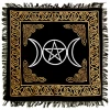Om Imports Metaphysical & Divination Gifts Triple Moon In Gold & Silver Altar Cloth - 18" X 18" 2 Om Imports Metaphysical & Divination Gifts Triple Moon In Gold & Silver Altar Cloth - 18" X 18"