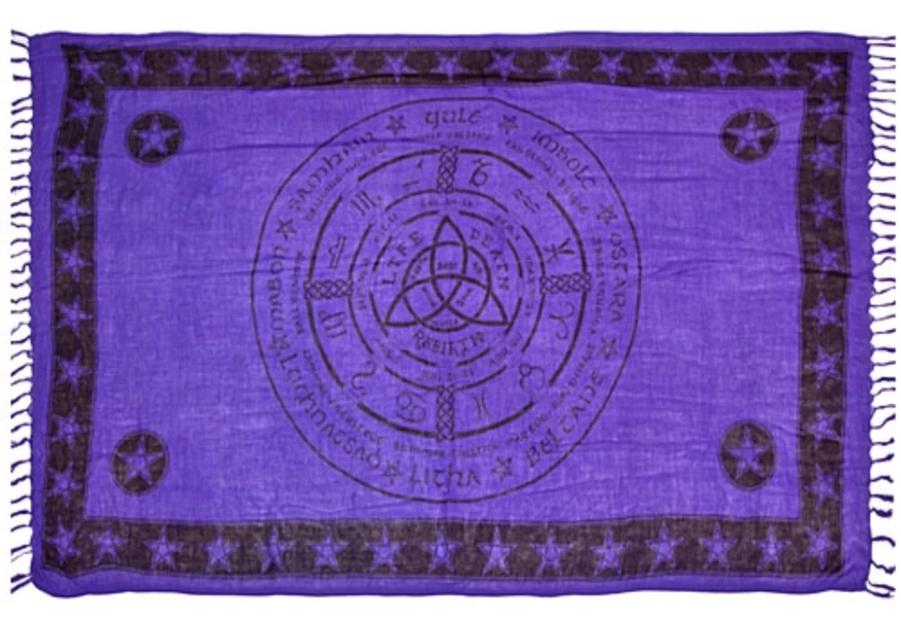 Om Imports Metaphysical & Divination Gifts Triquetra Pentacle In Tie Dye Scarves / Altar Cloth - 42" X 68" 3 Om Imports Metaphysical & Divination Gifts Triquetra Pentacle In Tie Dye Scarves / Altar Cloth - 42" X 68"