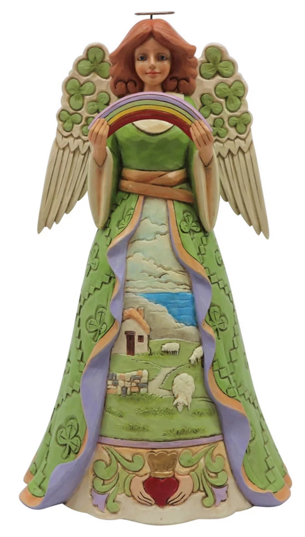 Enesco Irish Angel With Shamrock Wing Figurine From Jim Shore Heartwood Creek Angel Gifts 3 Enesco Irish Angel With Shamrock Wing Figurine From Jim Shore Heartwood Creek Angel Gifts