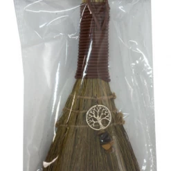 Kheops International Altar Wicca Broom - Tree Of Life W/ Tiger Eye (Each) Metaphysical & Divination Gifts