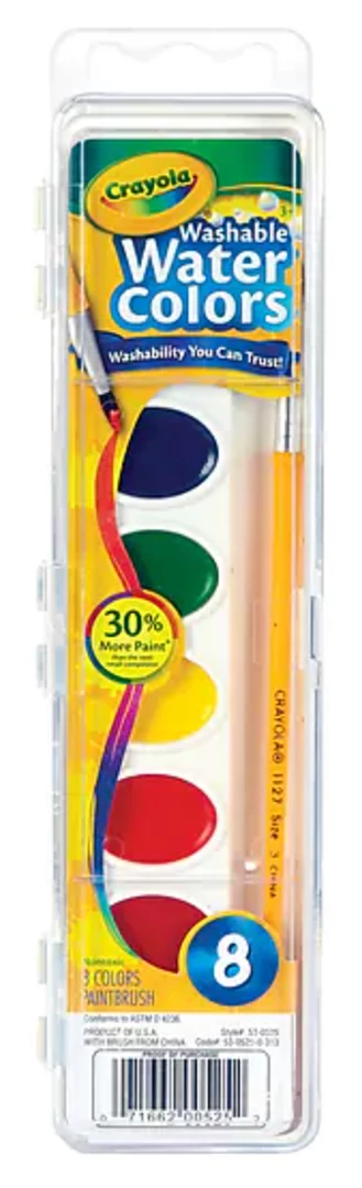 Notions 8 Count Crayola Washable Watercolors 3 Notions 8 Count Crayola Washable Watercolors