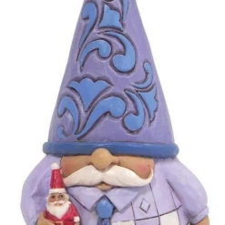 Enesco Purple Gnome W/Santa By Jim Shore Heartwood Creek Fairies & Gnomes