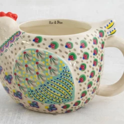 Natural Life Penny The Chicken Folk Art Mug