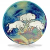 Raku Potteryworks Bison Extra Large Silhouette Plate From Raku Pottery 1 Raku Potteryworks Bison Extra Large Silhouette Plate From Raku Pottery