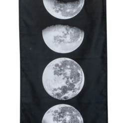 Kheops International New Arrivals! Cotton Hand Printed Banner - Moon Phases