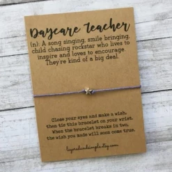 Faire New Arrivals! Daycare Teacher Wish Bracelet
