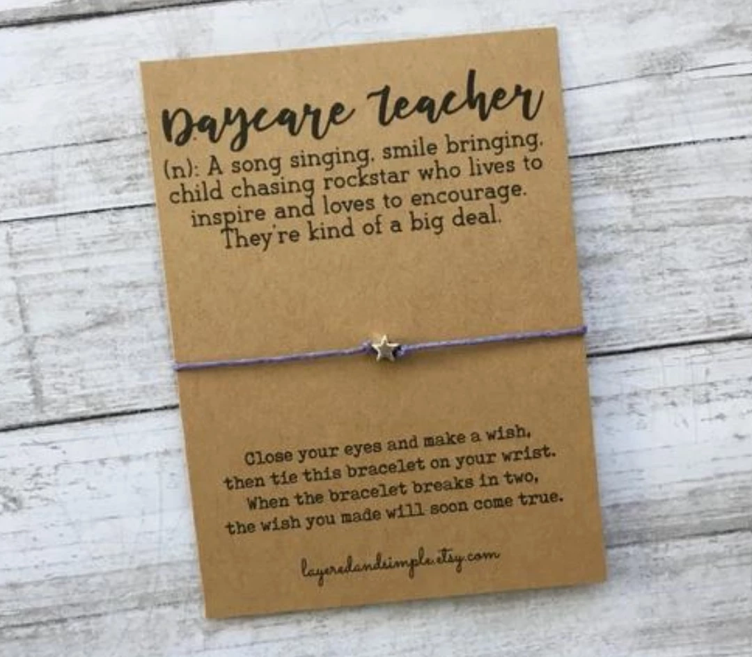 Faire New Arrivals! Daycare Teacher Wish Bracelet 3 Faire New Arrivals! Daycare Teacher Wish Bracelet