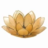 World Buyers New Arrivals! Golden Pearl Lotus Capiz Shell Tea Light Holder