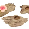 World Buyers Natural Teak Tea Light Candle Holder Candles & Accessories