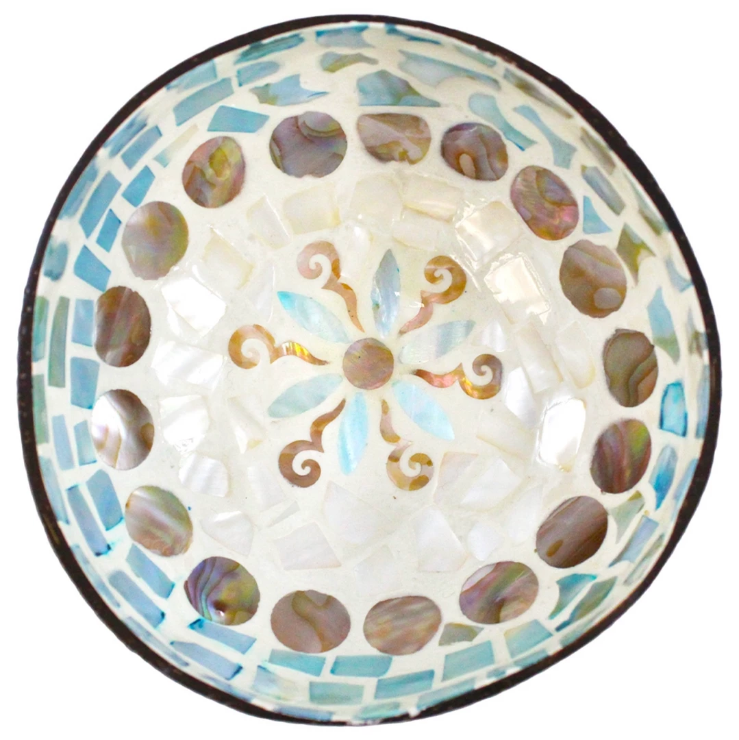 World Buyers New Arrivals! Nirvana Mosaic Inlay Coconut Shell Bowl 4 World Buyers New Arrivals! Nirvana Mosaic Inlay Coconut Shell Bowl