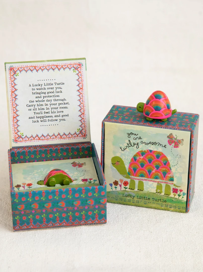 Natural Life Lucky Little Turtle ~ Lucky Charm Box Gift Set 3 Natural Life Lucky Little Turtle ~ Lucky Charm Box Gift Set