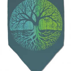 Soul Flower Two Tone Tree Of Life Teal Bandana Headband