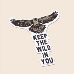 Soul Flower Keep The Wild In You Hawk Sticker