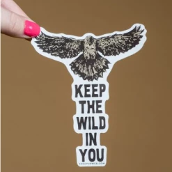 Soul Flower Keep The Wild In You Hawk Sticker