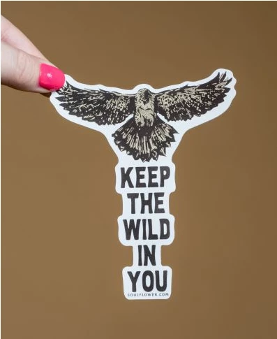 Soul Flower Keep The Wild In You Hawk Sticker 3 Soul Flower Keep The Wild In You Hawk Sticker