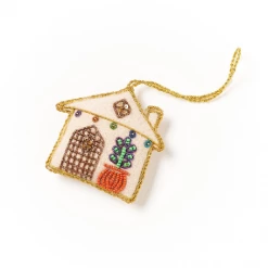 Matr Boomie Global Fair Trade Gifts Home Sweet Home Plush Ornament - Larissa Collection, Handcrafted In India