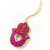 Matr Boomie Hamsa Hand Heart Plush Ornament - Larissa Collection, Handcrafted In India 1 Matr Boomie Hamsa Hand Heart Plush Ornament - Larissa Collection, Handcrafted In India