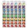 World Buyers Colorful Chakra Candles Mini Ceramic Heart Holders Wooden Tray Gift Set