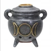 Pacific Trading Triple Moon Cauldron Backflow Cone Incense Burner Incense & Accessories 1 Pacific Trading Triple Moon Cauldron Backflow Cone Incense Burner Incense & Accessories