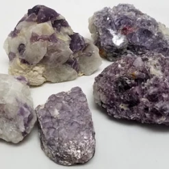 Pikes Peak Rock Shop Wholesale Lepidolite In Quartz Matrix Crystals & Tumbled Stones