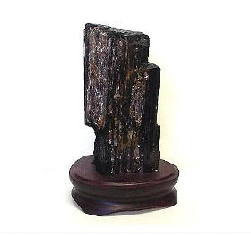 Kheops International Black Tourmaline On Wood Base 3 Kheops International Black Tourmaline On Wood Base