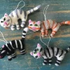 The Winding Road Kitty Cat Hand-Felted Wool Ornament Handcrafted In Nepal