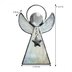 J. Devlin Glass Art Angel Ornament Stained Glass By J. Devlin 6 J. Devlin Glass Art Angel Ornament Stained Glass By J. Devlin