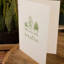 Soul Flower Breathe Succulent Plants Greeting Card