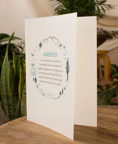 Soul Flower Wanderer Definition Greeting Card