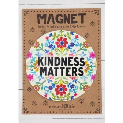 Natural Life Kindness Matters Cream Car Magnet