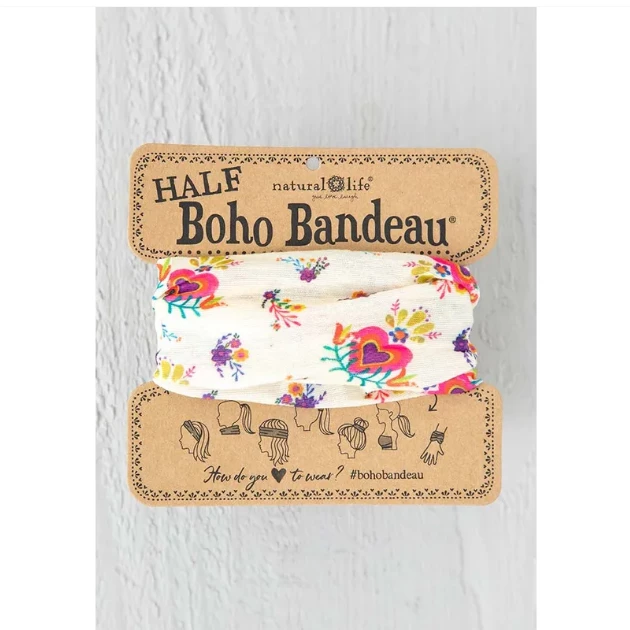 Natural Life Heart Flowers Half Boho Bandeau 3 Natural Life Heart Flowers Half Boho Bandeau