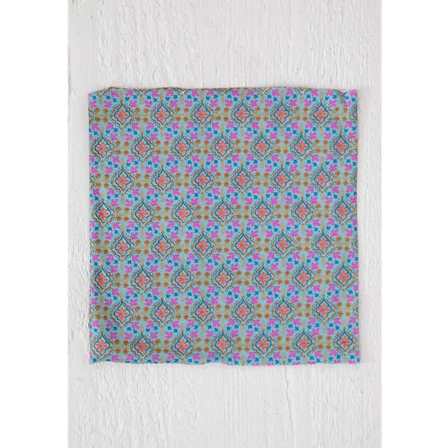 Natural Life Turquoise Orange Stamp Half Boho Bandeau 4 Natural Life Turquoise Orange Stamp Half Boho Bandeau