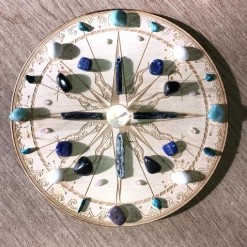 Zen And Meow Crystals & Tumbled Stones Compass Crystal Grid