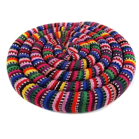 UPAVIM Crafts Handwoven Spiral Spiced Heatable Trivet (7.5") Handcrafted In Guatemala 4 UPAVIM Crafts Handwoven Spiral Spiced Heatable Trivet (7.5") Handcrafted In Guatemala