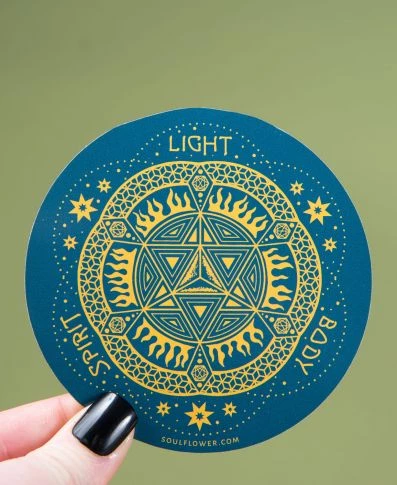 Soul Flower Light Body Spirit Merkaba Sticker 3 Soul Flower Light Body Spirit Merkaba Sticker