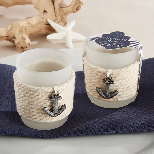Kate Aspen Anchors Away Rope Tea Light Candle Holder Candles & Accessories