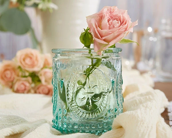 Kate Aspen Candles & Accessories Vintage Blue Glass Tea Light Candle Holder