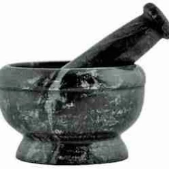 Om Imports Metaphysical & Divination Gifts Dark Green Marble Mortar & Pestle