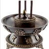 Om Imports Tibetan Copper Incense Burner 3.5"H, 4"D