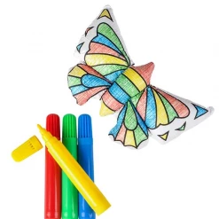 RI Novelty Kids Crafts & Activities Butterfly Color-A-Pal Marker And Plush Canvas Set