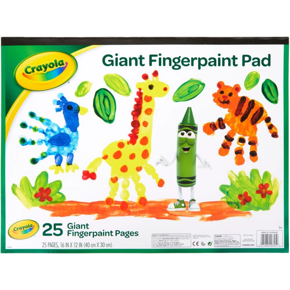 Notions Crayola Fingerpaint Paper Pad 16"X12" Kids Crafts & Activities 4 Notions Crayola Fingerpaint Paper Pad 16"X12" Kids Crafts & Activities