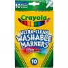 Notions 10 Count Crayola Ultra-Clean Fine Line Washable Markers Classic Colors Kids Crafts & Activities