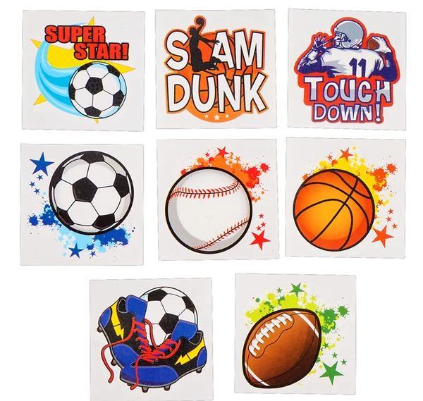 RI Novelty Sports Temporary Tattoos Kids Crafts & Activities 3 RI Novelty Sports Temporary Tattoos Kids Crafts & Activities