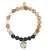 Roman, Inc. Angel Gifts Prayer Box Gemstone Bracelet By Alexa's Angels - Black