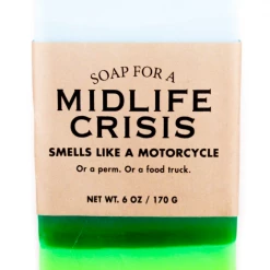 Whiskey River Soap Co Soap For A Midlife Crisis ~ Smells Like A Motorcycle. Or A Perm. Or A Food Truck.